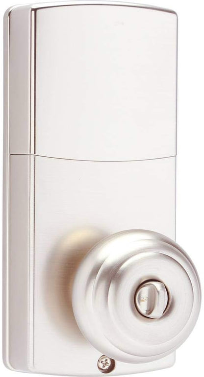 Honeywell Safes & Door Locks BLE Electronic Entry Knob with Keypad, Square Faceplate, Satin Nickel