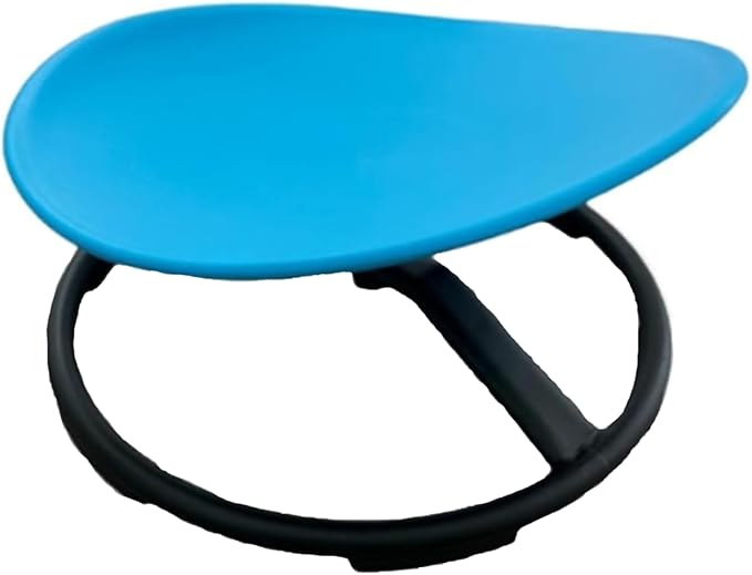 Giggle & Play Kids Swivel Chair, Sensory Spinning Chair, Body Balance Physical Therapy Equipment, Autism Swivel Chair, Montessori Carousel Spinning Toy Chair - 360° Sit and Spin (Blue)