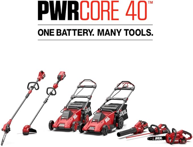SKIL PWR CORE 40 Brushless 40V 530 CFM Cordless Leaf Blower Kit, Variable Speed with Power Boost, Includes 2.5Ah Battery and Auto PWR Jump Charger- BL4713C-11
