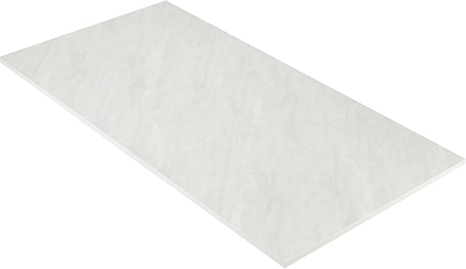 Kaboon Universal Tabletop 45"x20", Solid One-Piece Melamine Table Top, Double Desk L-Desk Floating Desk DIY, Home and Office,Sea Salt/White