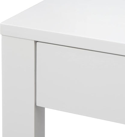 Target Marketing Systems Gabby Home Office, Study Room, Vanity or Bedroom, Computer 2 Drawers, Contemporary Style Desk with Storage, 40” x 20”, White