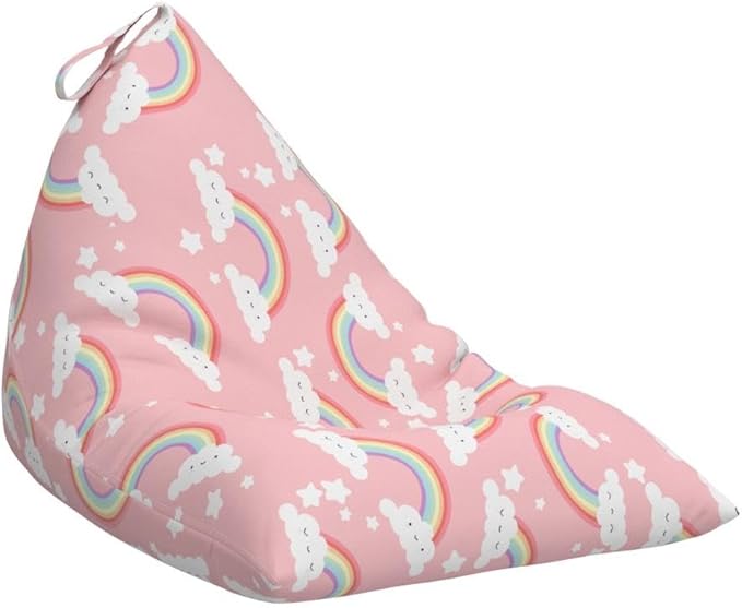 Nobildonna Stuffed Animal Storage Bean Bag for Kids (No Filler), Extra Large 250L Bean Bag Chair Cover Only, Washable Beanbag Without Filling Soft Premium Canvas Stuffable Bean Bag Cover (Baby Pink)
