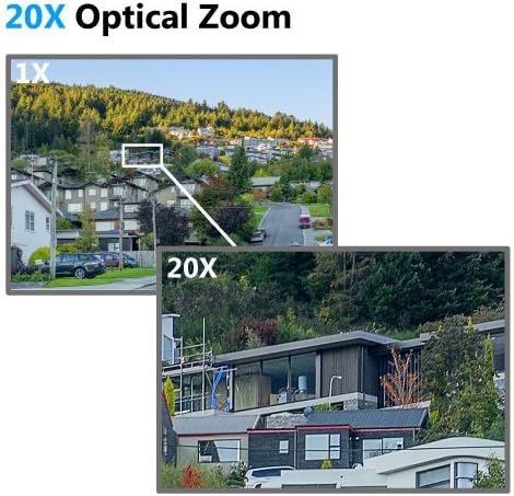 SUNBA 4K 8MP PTZ Camera Outdoor, IP PoE+ Security Dome, 20X Optical Zoom, Two Way Audio &Built-in TF Card Slot, 24x7 Automatic PTZ Tour, Night Vision up to 328ft (405-D20X 4K)