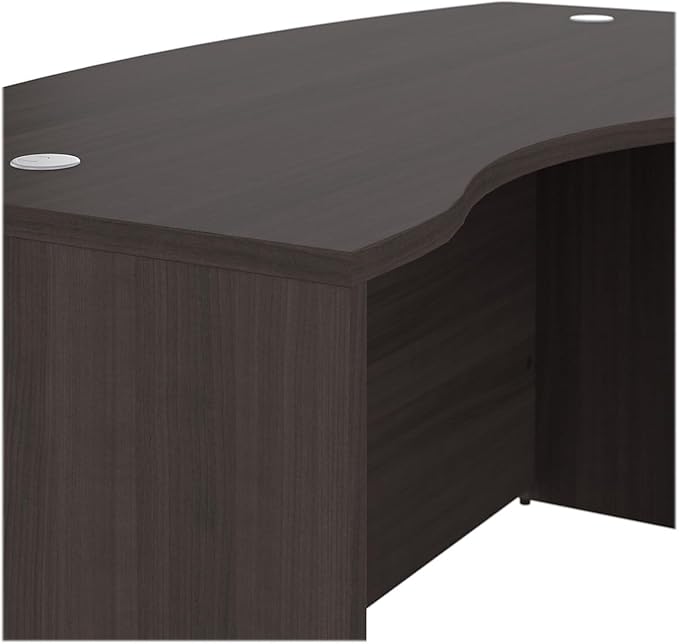 Bush Business Furniture Studio C 60W x 43D Right Hand L-Bow Desk Shell in Storm Gray