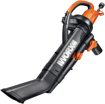 WORX WG505 TRIVAC 12 Amp 3-in-1 Electric Blower/Mulcher/Vacuum & 50026858 Trivac Leaf Collection Bag (WGBAG500)