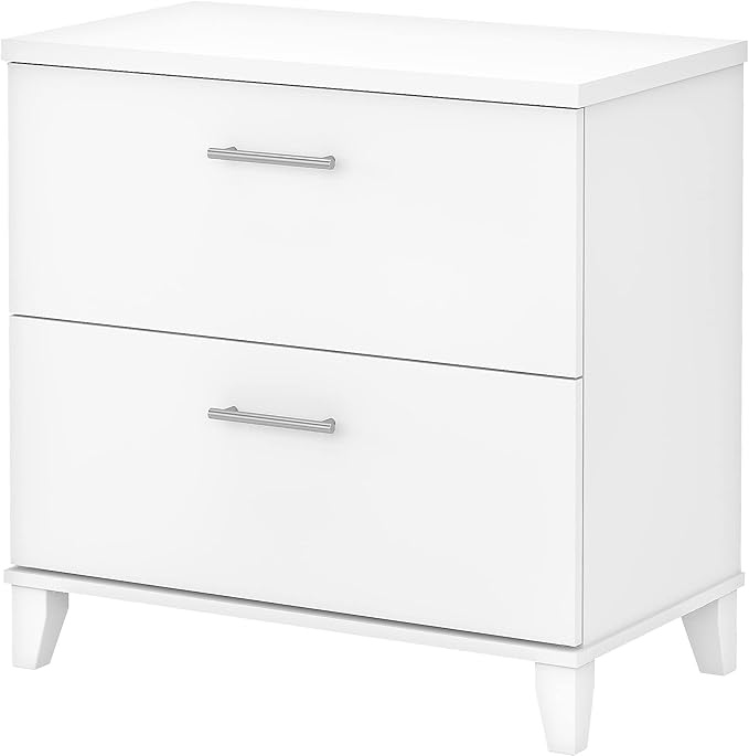 Bush WC81980 Somerset 2-Drawer Lateral File Cabinet, Letter/Legal, White, 30-Inch