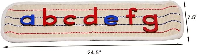 Elite Montessori Materials Accessories Edged Rug with lines Lower Case LARGE Movable Alphabet One Row Working Rug