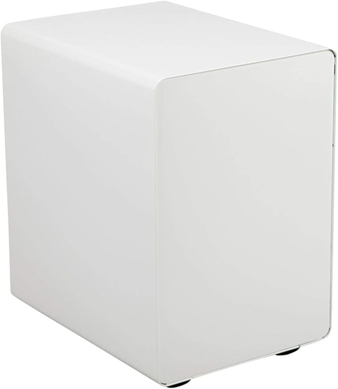 Flash Furniture Wren Ergonomic 3-Drawer Mobile Locking Filing Cabinet with Anti-Tilt Mechanism and Hanging Drawer for Legal & Letter Files, White