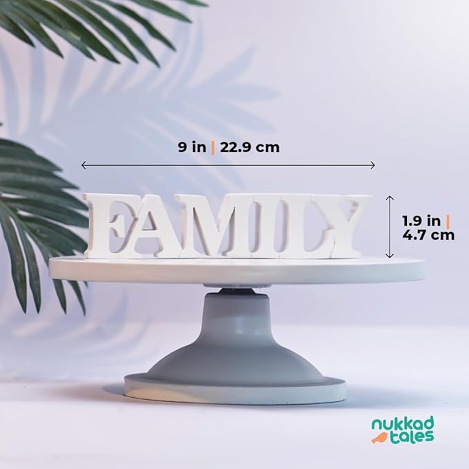 Family – White, Aesthetic Table Decor for Home or Office, Desk or Shelf. Quirky Room Decoration showpiece, Ideal for Birthday Gift, Corporate Gift, and Inspiring Wall Decor