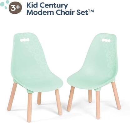 B. toys- B. spaces – Chairs For Kids – 2 Chairs – Wooden Legs - Furniture For Kids – Kid Century Modern: Chair Set - Mint- 3 Years +