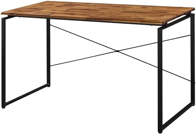 Acme Jurgen Wooden Rectangle Top Writing Desk in Oak and Black