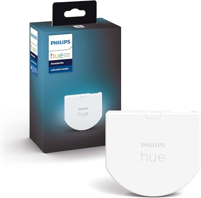Philips Hue Wall Switch Module, White - 1 Pack - Indoor - Keeps Hue Smart Lights Reachable When Switch is Off - Requires Hue Lights and Hue Bridge