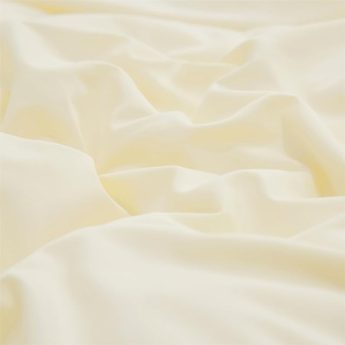 Light Yellow Comforter Set King Off White Bedding Set Beige Comforter Set King Men Breathable Ivory Bedding Set Women Soft Off White King Ivory Bedding Comforter Set King