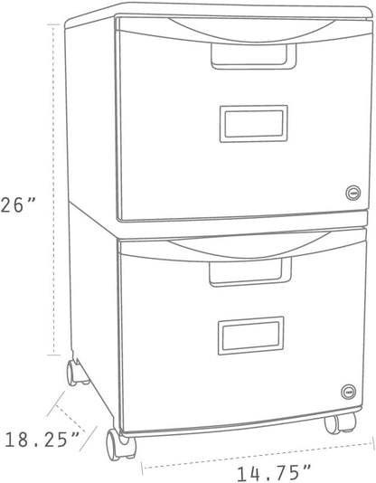 Storex 61316U01C File Cabinet, 1-Pack, White