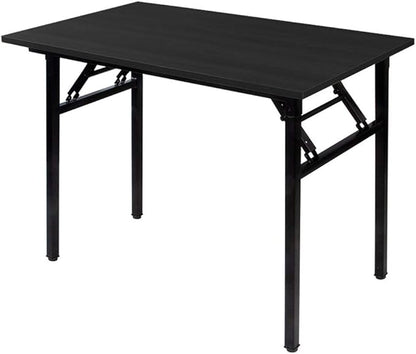 SDHYL 39 inchesNo Assembly Foldable Computer Desk for Home Office Workstation, Study and Writing, Black
