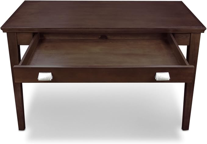 Leick Home 81400 Laptop Computer Writing Desk with Drop Front Keyboard Drawer, Chocolate Cherry