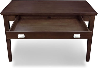 Leick Home 81400 Laptop Computer Writing Desk with Drop Front Keyboard Drawer, Chocolate Cherry