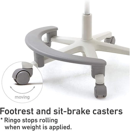 SIDIZ ringo Kids Desk Chair : Ergonomic Kids Chair with Footrest, 4-Step Growing Function, Adjustable Seat Height, Sit-Locking Casters, Swivel Type Kids Chair (Lavendar Blue Chair)
