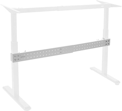VIVO Universal Steel Clamp-on Desk Stabilizer Bar, 36 to 61.6 inch Bracket Support System for Sit to Stand Desk Frames, White, DESK-STB01W