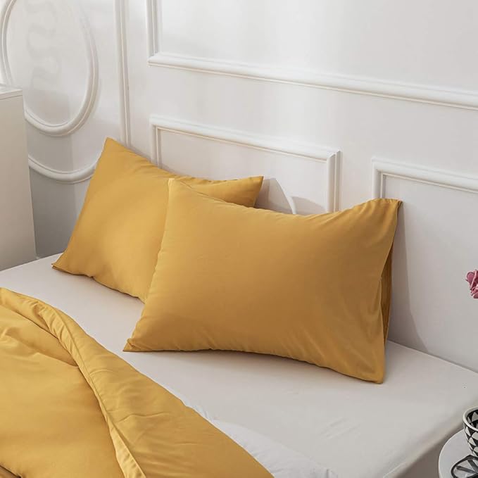 Mustard Yellow Comforter Sets Queen Pure Yellow Bedding Set 3 Pieces Women Men Ginger Yellow Comforter Sets Lightweight Durable Yellow Blanket Queen Bedding Set Breathable Bed Comforter Set