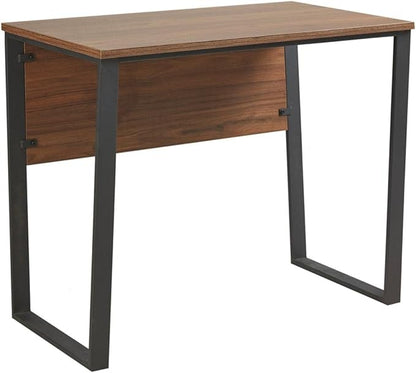510 DESIGN Carlyle Home Office Computer Desk for Small Spaces - Industrial Wooden Top Writing Table with Sturdy Metal Legs, Living Room Furniture, Easy Assembly, 38" W x 22" D x 30" H, Dark Coffee