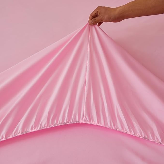Rainbow Twin Size Comforter Set for Girls 6 Pieces Sparkle Tie Dye Pink Girls Bedding Comforter Sets Galaxy Kids Bed Comforter Sets Gradient Glitter Soft Bed in A Bag with Sheets
