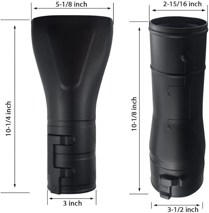 191B21-6 191L13-5 Adapter Pipe & 197889-6 Flat end Nozzle, Compatible with Makita Blower, for Makita X2 36V Hand Held Blower XBU02Z - XBU03 18V Brushless Cordless Blower