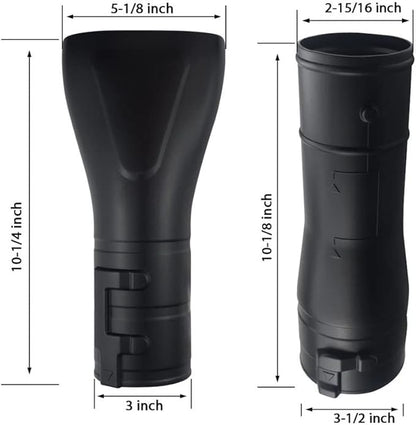 191B21-6 191L13-5 Adapter Pipe & 197889-6 Flat end Nozzle, Compatible with Makita Blower, for Makita X2 36V Hand Held Blower XBU02Z - XBU03 18V Brushless Cordless Blower