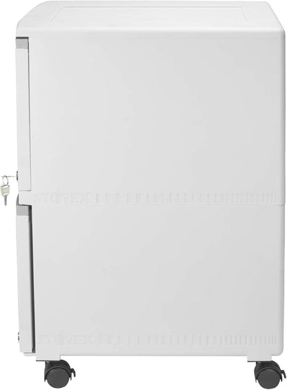 Storex 61310A01C File Cabinet, 1-Pack, Grey/Dark Grey