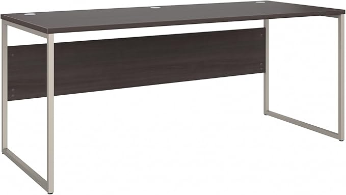 Bush Business Furniture HYD373SG Hybrid 72-Inch Computer Table Desk with Metal Legs, Storm Gray