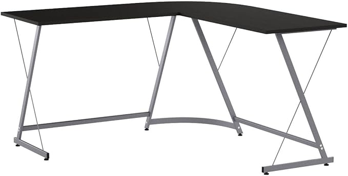 SHW L-Shaped Computer Gaming Desk, Espresso