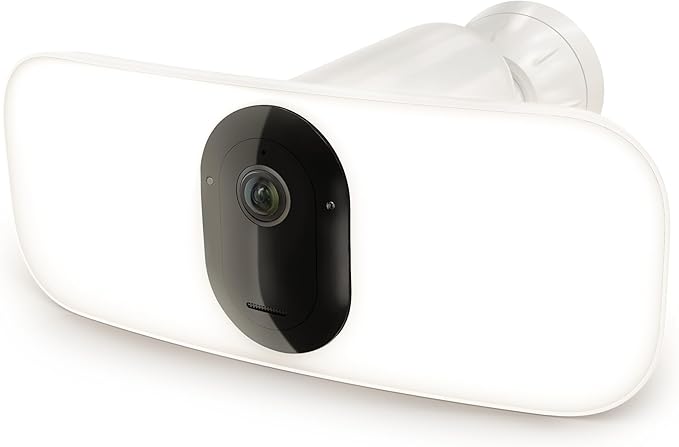 Arlo Pro 3 LED Floodlight Security Camera 2K HDR 2000-3000 Lumens | Wire-Free | Protect Driveways & Alleyways | Connects to Wi-Fi | Color Night Vision, Motion Sensor, 2-Way Audio, Rechargeable (White)