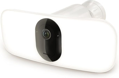Arlo Pro 3 LED Floodlight Security Camera 2K HDR 2000-3000 Lumens | Wire-Free | Protect Driveways & Alleyways | Connects to Wi-Fi | Color Night Vision, Motion Sensor, 2-Way Audio, Rechargeable (White)
