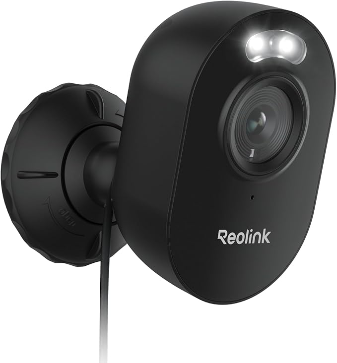 REOLINK Wireless Outdoor Security Camera Lumus 2K(Black), 4MP Spotlight Color Night Vision, 2.4/5GHz Dual-Band WiFi Plug in Camera, Smart Person/Vehicle/Animal Detection, Two-Way Talk, Local Storage