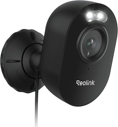 REOLINK Wireless Outdoor Security Camera Lumus 2K(Black), 4MP Spotlight Color Night Vision, 2.4/5GHz Dual-Band WiFi Plug in Camera, Smart Person/Vehicle/Animal Detection, Two-Way Talk, Local Storage