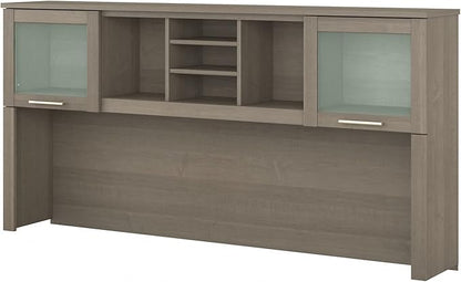 Bush Furniture Somerset 72W Desk Hutch in Ash Gray