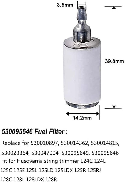 545112101 Air Filter 530095646 Fuel Filter for Husqvarna 125b Craftsman 125B 125BV 125BX 125BVX 28CC 170 MPH Leaf Blower