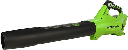 Greenworks 24V (110 MPH / 450 CFM / 125+ Compatible Tools) Cordless Brushless Axial Leaf Blower, Tool Only