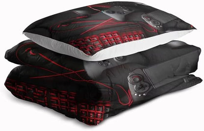 Gaming Comforter for Boys Teens,Game Bedding Sets Twin,Kids Gamer Comforter Set,Video Game Bedroom Decor,Gamepad Controller Duvet Insert All Season 3 Piece 1 Comforter and 2 Pillowcases