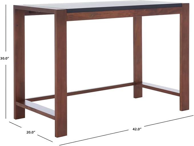 Safavieh Home Collection Halleck Black/Brown Desk, Medium