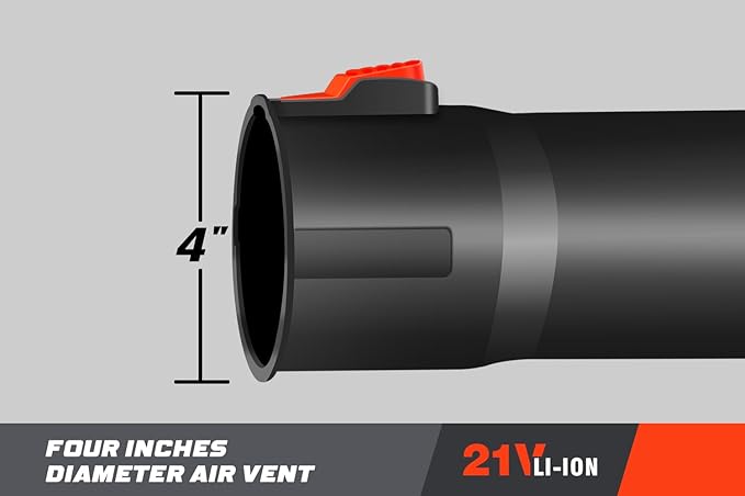 21V Cordless Leaf Blower, 350CFM 150MPH Electric Leaf Blower (4.0Ah Battery & Charger Included), 6 Variable Speeds, Lightweight for Lawn Care, Snow, Yard, Debris and Dust