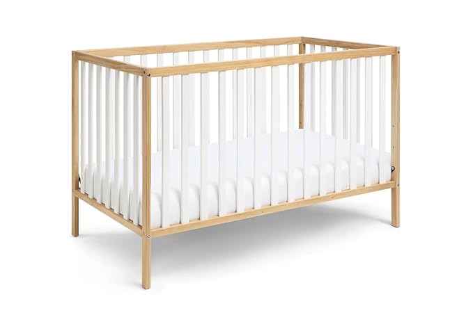 Baby Cache Deux Remi Island 3-in-1 Convertible Crib (Do Re Me) Natural & White
