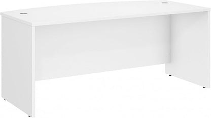 Bush Business Furniture Studio C Bow Front Desk, Computer Table for Home or Professional Office, 72W x 36D, White