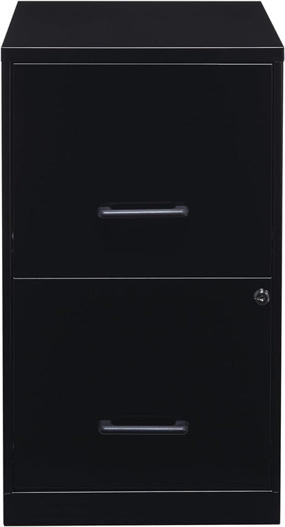 Lorell 14341 18 Deep 2-Drawer File Cabinet, Black