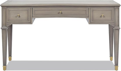 Jennifer Taylor Home Dauphin 55" 3-Drawer Wood Executive Desk, Grey Cashmere
