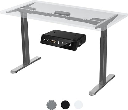 AIMEZ0 Dual Motor Electric Sit Stand Desk Standing Desk Frame Adjustable Height 27.4-45.6 inches DIY Motorized Computer Desk for Home and Office Gray (Frame Only)