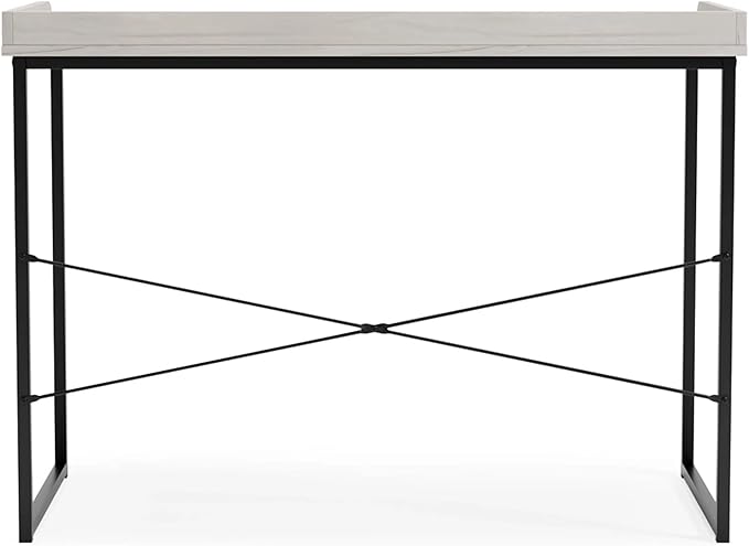 Signature Design by Ashley Bayflynn 32" Modern Home Office Desk, White & Black
