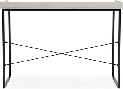 Signature Design by Ashley Bayflynn 32" Modern Home Office Desk, White & Black
