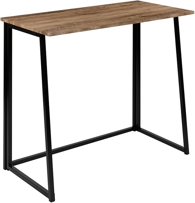 Flash Furniture Walker Small Rustic Natural Home Office Folding Computer Desk - 36"