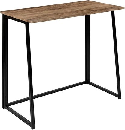 Flash Furniture Walker Small Rustic Natural Home Office Folding Computer Desk - 36"